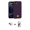 MARSİLYAN™- iPhone 11 Kılıf Vadi Çizgi Prime - Siyah Bilvis 3D Mat Cam Ekran Koruyucu + Pers Alüminyum Kamera Lens - KI