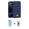MARSİLYAN™- iPhone 11 Kılıf Vadi Çizgi Prime - Siyah Bilvis 3D Mat Cam Ekran Koruyucu + Neon Fosforlu Kamera Lens - MI