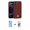 MARSİLYAN™- iPhone 11 Kılıf Vadi Çizgi Prime - Siyah Bilvis 3D Mat Cam Ekran Koruyucu + Neon Fosforlu Kamera Lens - MI