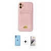 MARSİLYAN™- iPhone 11 Kılıf Vadi Çizgi Prime - Siyah Bilvis 3D Mat Cam Ekran Koruyucu + Neon Fosforlu Kamera Lens - MI