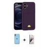 MARSİLYAN™- iPhone 11 Kılıf Vadi Çizgi Prime - Siyah Bilvis 3D Mat Cam Ekran Koruyucu + Neon Fosforlu Kamera Lens - MI