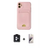 MARSİLYAN™- iPhone 11 Kılıf Vadi Çizgi Prime - Siyah Bilvis 3D Mat Cam Ekran Koruyucu + PVD Metal Kamera Lens - MI