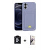 MARSİLYAN™- iPhone 11 Kılıf Vadi Çizgi Prime - Siyah Bilvis 3D Mat Cam Ekran Koruyucu + PVD Metal Kamera Lens - MI