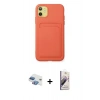 MARSİLYAN™- iPhone 11 Kılıf Vadi Çizgi Prime - Siyah Bilvis 3D Mat Cam Ekran Koruyucu + Pers Alüminyum Kamera Lens - GI