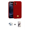 MARSİLYAN™- iPhone 11 Kılıf Vadi Çizgi Prime - Siyah Bilvis 3D Mat Cam Ekran Koruyucu + Pers Alüminyum Kamera Lens - GI