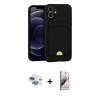 MARSİLYAN™- iPhone 11 Kılıf Vadi Çizgi Prime - Siyah Bilvis 3D Mat Cam Ekran Koruyucu + Pers Alüminyum Kamera Lens - GI