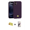 MARSİLYAN™- iPhone 11 Kılıf Vadi Çizgi Prime - Siyah Bilvis 3D Mat Cam Ekran Koruyucu + Rainbow Kamera Lens Koruma Cam - KI