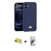 MARSİLYAN™- iPhone 11 Kılıf Vadi Çizgi Prime - Siyah Bilvis 3D Mat Cam Ekran Koruyucu + Rainbow Kamera Lens Koruma Cam - KI