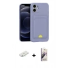 MARSİLYAN™- iPhone 11 Kılıf Vadi Çizgi Prime - Siyah Bilvis 3D Mat Cam Ekran Koruyucu + Renkli Kamera Lens Koruma Cam - SI