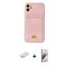 MARSİLYAN™- iPhone 11 Kılıf Vadi Çizgi Prime - Siyah Bilvis 3D Mat Cam Ekran Koruyucu + Renkli Kamera Lens Koruma Cam - SI