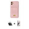 MARSİLYAN™- iPhone 11 Kılıf Vadi Çizgi Prime - Siyah Bilvis 3D Mat Cam Ekran Koruyucu + Şeffaf Kamera Lens Koruma Cam