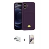 MARSİLYAN™- iPhone 11 Kılıf Vadi Çizgi Prime - Siyah Bilvis 3D Mat Cam Ekran Koruyucu + Pers Alüminyum Kamera Lens - YL