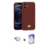 MARSİLYAN™- iPhone 11 Kılıf Vadi Çizgi Prime - Siyah Bilvis 5in1 3D Magic Cam Ekran Koruyucu + Gold Pers Alüminyum Kamera Lens
