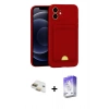 MARSİLYAN™- iPhone 11 Kılıf Vadi Çizgi Prime - Siyah Bilvis 5in1 3D Magic Cam Ekran Koruyucu + Gold Pers Alüminyum Kamera Lens