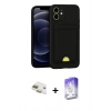 MARSİLYAN™- iPhone 11 Kılıf Vadi Çizgi Prime - Siyah Bilvis 5in1 3D Magic Cam Ekran Koruyucu + Gold Pers Alüminyum Kamera Lens
