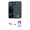 MARSİLYAN™- iPhone 11 Kılıf Vadi Çizgi Prime - Siyah Bilvis 5in1 3D Magic Cam Ekran Koruyucu + Gold Pers Alüminyum Kamera Lens
