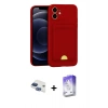 MARSİLYAN™- iPhone 11 Kılıf Vadi Çizgi Prime - Siyah Bilvis 5in1 3D Magic Cam Ekran Koruyucu + Pers Alüminyum Kamera Lens - LT