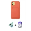 MARSİLYAN™- iPhone 11 Kılıf Vadi Çizgi Prime - Siyah Bilvis 5in1 3D Magic Cam Ekran Koruyucu + Raze Metal Kamera Lens - MI