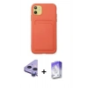 MARSİLYAN™- iPhone 11 Kılıf Vadi Çizgi Prime - Siyah Bilvis 5in1 3D Magic Cam Ekran Koruyucu + Raze Metal Kamera Lens - MR