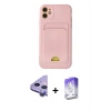 MARSİLYAN™- iPhone 11 Kılıf Vadi Çizgi Prime - Siyah Bilvis 5in1 3D Magic Cam Ekran Koruyucu + Raze Metal Kamera Lens - MR