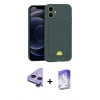MARSİLYAN™- iPhone 11 Kılıf Vadi Çizgi Prime - Siyah Bilvis 5in1 3D Magic Cam Ekran Koruyucu + Raze Metal Kamera Lens - MR