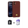MARSİLYAN™- iPhone 11 Kılıf Vadi Çizgi Prime - Siyah Bilvis 5in1 3D Magic Cam Ekran Koruyucu + PVD Metal Kamera Lens - YL