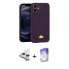 MARSİLYAN™- iPhone 11 Kılıf Vadi Çizgi Prime - Siyah Bilvis 5in1 3D Magic Cam Ekran Koruyucu + Raze Metal Kamera Lens - GS