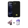 MARSİLYAN™- iPhone 11 Kılıf Vadi Çizgi Prime - Siyah Bilvis 5in1 3D Magic Cam Ekran Koruyucu + Raze Metal Kamera Lens - SH