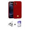 MARSİLYAN™- iPhone 11 Kılıf Vadi Çizgi Prime - Siyah Bilvis 5in1 3D Magic Cam Ekran Koruyucu + Raze Metal Kamera Lens - GS