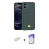MARSİLYAN™- iPhone 11 Kılıf Vadi Çizgi Prime - Siyah Bilvis 5in1 3D Magic Cam Ekran Koruyucu + Renkli Kamera Lens Koruma Cam - TU