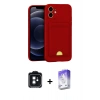MARSİLYAN™- iPhone 11 Kılıf Vadi Çizgi Prime - Siyah Bilvis 5in1 3D Magic Cam Ekran Koruyucu + PVD Metal Kamera Lens - SH