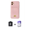 MARSİLYAN™- iPhone 11 Kılıf Vadi Çizgi Prime - Siyah Bilvis 5in1 3D Magic Cam Ekran Koruyucu + PVD Metal Kamera Lens - SH