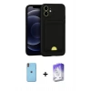 MARSİLYAN™- iPhone 11 Kılıf Vadi Çizgi Prime - Siyah Bilvis 5in1 3D Magic Cam Ekran Koruyucu + Neon Fosforlu Kamera Lens - TU