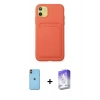 MARSİLYAN™- iPhone 11 Kılıf Vadi Çizgi Prime - Siyah Bilvis 5in1 3D Magic Cam Ekran Koruyucu + Neon Fosforlu Kamera Lens - TU