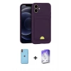 MARSİLYAN™- iPhone 11 Kılıf Vadi Çizgi Prime - Siyah Bilvis 5in1 3D Magic Cam Ekran Koruyucu + Neon Fosforlu Kamera Lens - TU