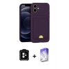 MARSİLYAN™- iPhone 11 Kılıf Vadi Çizgi Prime - Siyah Bilvis 5in1 3D Magic Cam Ekran Koruyucu + PVD Metal Kamera Lens - TU