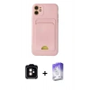 MARSİLYAN™- iPhone 11 Kılıf Vadi Çizgi Prime - Siyah Bilvis 5in1 3D Magic Cam Ekran Koruyucu + PVD Metal Kamera Lens - TU