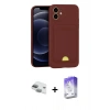 MARSİLYAN™- iPhone 11 Kılıf Vadi Çizgi Prime - Siyah Bilvis 5in1 3D Magic Cam Ekran Koruyucu + Pers Alüminyum Kamera Lens - YL