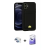 MARSİLYAN™- iPhone 11 Kılıf Vadi Çizgi Prime - Siyah Bilvis 5in1 5D Magic Hayalet Cam Ekran Koruyucu + Gökkuşağı Pers Alüminyum Kamera Lens