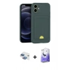 MARSİLYAN™- iPhone 11 Kılıf Vadi Çizgi Prime - Siyah Bilvis 5in1 5D Magic Hayalet Cam Ekran Koruyucu + Gökkuşağı Pers Alüminyum Kamera Lens