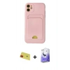 MARSİLYAN™- iPhone 11 Kılıf Vadi Çizgi Prime - Siyah Bilvis 5in1 5D Magic Hayalet Cam Ekran Koruyucu + Kırmızı Rainbow Kamera Lens Koruma Cam