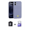 MARSİLYAN™- iPhone 11 Kılıf Vadi Çizgi Prime - Siyah Bilvis 5in1 5D Magic Hayalet Cam Ekran Koruyucu + PVD Metal Kamera Lens - MI
