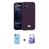 MARSİLYAN™- iPhone 11 Kılıf Vadi Çizgi Prime - Siyah Bilvis 5in1 5D Magic Hayalet Cam Ekran Koruyucu + Neon Fosforlu Kamera Lens - MI