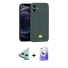 MARSİLYAN™- iPhone 11 Kılıf Vadi Çizgi Prime - Siyah Bilvis 5in1 5D Magic Hayalet Cam Ekran Koruyucu + Raze Metal Kamera Lens - MI