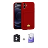 MARSİLYAN™- iPhone 11 Kılıf Vadi Çizgi Prime - Siyah Bilvis 5in1 5D Magic Hayalet Cam Ekran Koruyucu + PVD Metal Kamera Lens - MI
