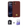 MARSİLYAN™- iPhone 11 Kılıf Vadi Çizgi Prime - Siyah Bilvis 5in1 5D Magic Hayalet Cam Ekran Koruyucu + PVD Metal Kamera Lens - MI