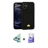 MARSİLYAN™- iPhone 11 Kılıf Vadi Çizgi Prime - Siyah Bilvis 5in1 5D Magic Hayalet Cam Ekran Koruyucu + Raze Metal Kamera Lens - MI