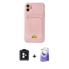 MARSİLYAN™- iPhone 11 Kılıf Vadi Çizgi Prime - Siyah Bilvis 5in1 5D Magic Hayalet Cam Ekran Koruyucu + PVD Metal Kamera Lens - MI