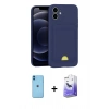 MARSİLYAN™- iPhone 11 Kılıf Vadi Çizgi Prime - Siyah Bilvis 5in1 5D Magic Hayalet Cam Ekran Koruyucu + Neon Fosforlu Kamera Lens - MI