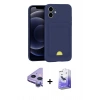MARSİLYAN™- iPhone 11 Kılıf Vadi Çizgi Prime - Siyah Bilvis 5in1 5D Magic Hayalet Cam Ekran Koruyucu + Raze Metal Kamera Lens - MR